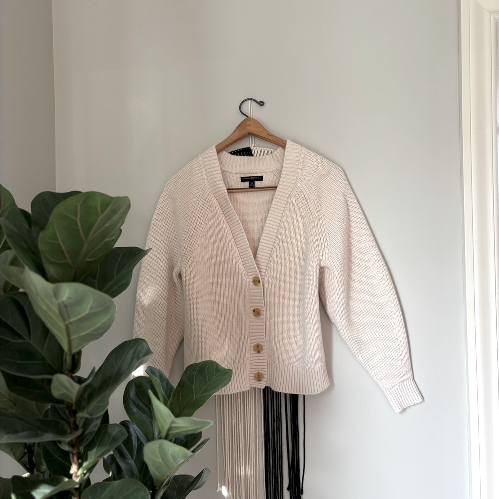 Women's Cream Cardigan Cotton